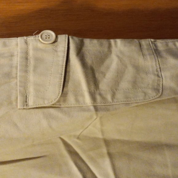 Womens Venezia pants drawstring cotton khaki beige sz 26 inseam 30 pockets - Picture 2 of 7